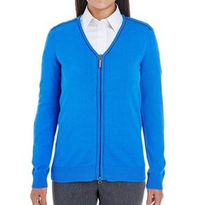 DEVON & JONES Full Zip Cardigan with V Neckline